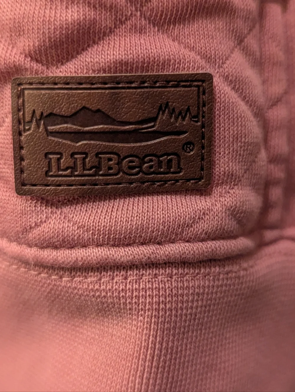 L.L.Bean Quilted Pullover Sweatshirt in Rose Pink - Picture 3 of 9